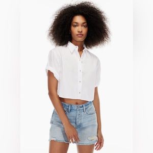 Aritzia Denim Forum The Jane Cropped Shirt